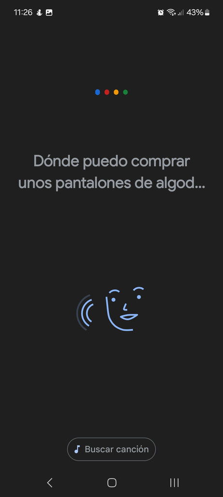 Screenshot of a voice search on Google