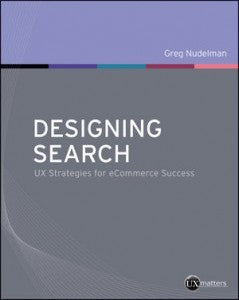 Book cover of Designing Search: UX Strategies for e-commerce Success
