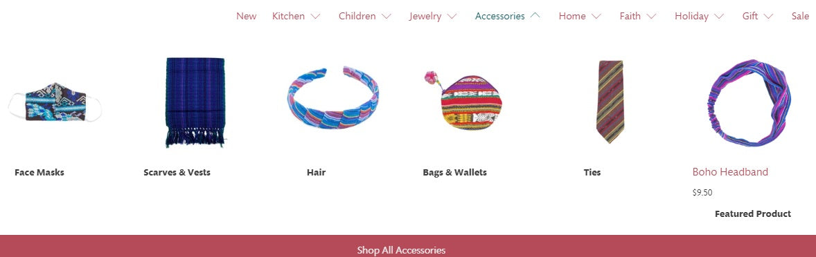 Example of optimized navigation.