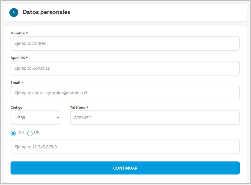 Example of a well-designed form.