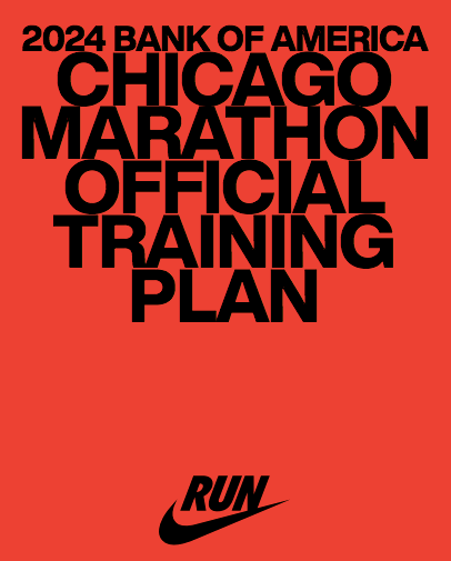 Graphic alluding to Nike's training plan for the Chicago Marathon 2024