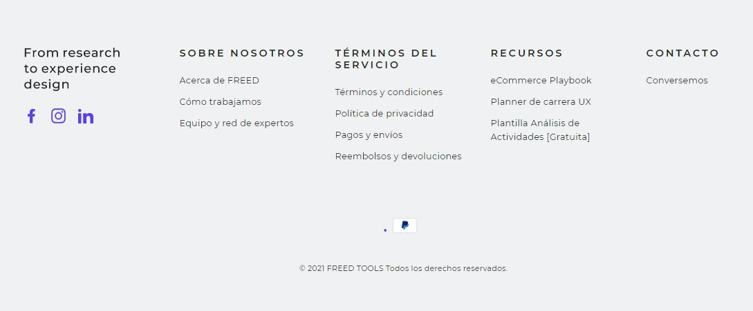 FREED.TOOLS footer with links to critical information.
