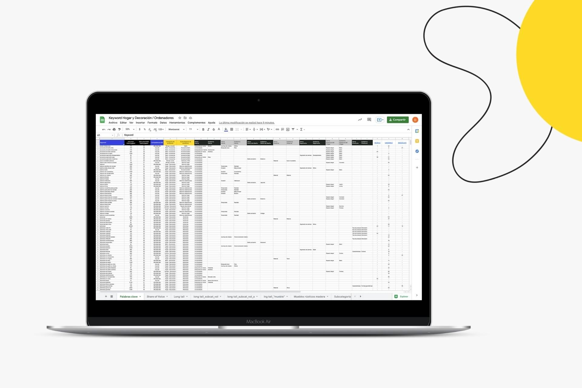 Screenshot of a database on a computer.