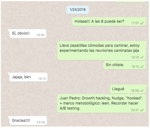 Chat conversation.