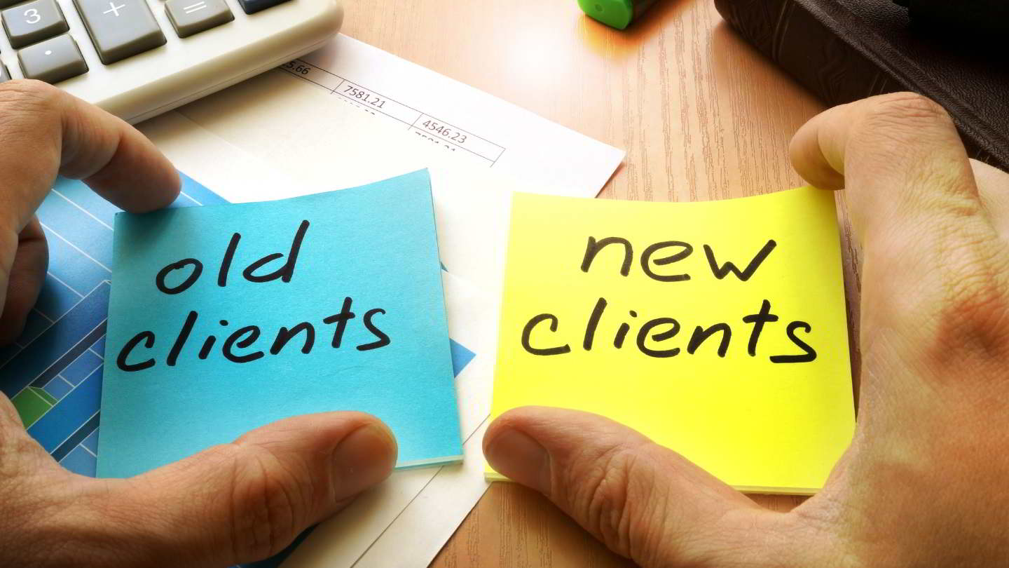 Current customers versus new customers.