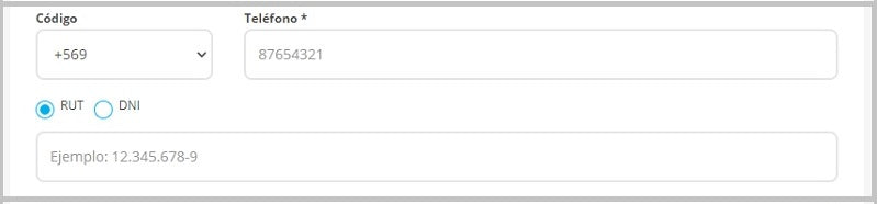 Example of a form that indicates how data should be entered.