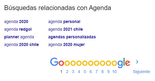 Google related searches.