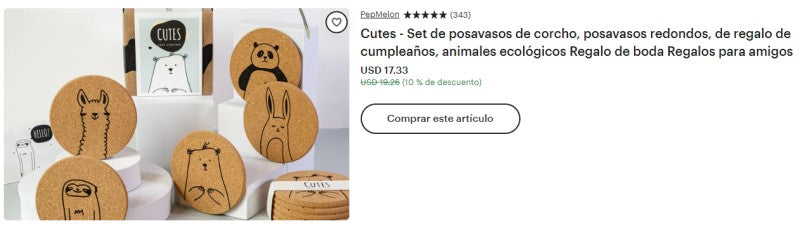 Example of original photo of handmade coasters.