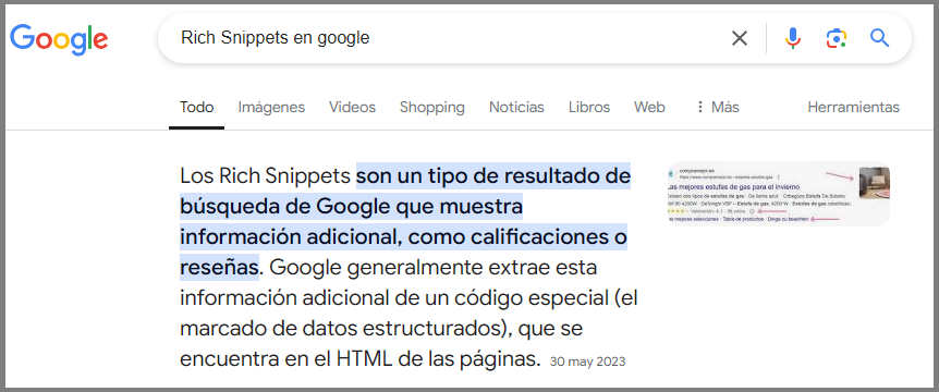 Example of a zero-click search.