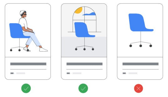 Example and comparison of product images in use and disuse