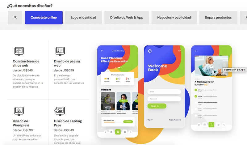 Screenshot of 99design.
