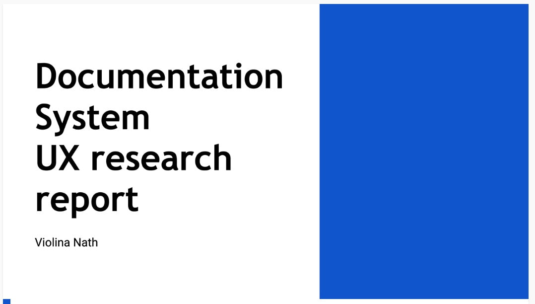 Example of a UX Research report on Behance.