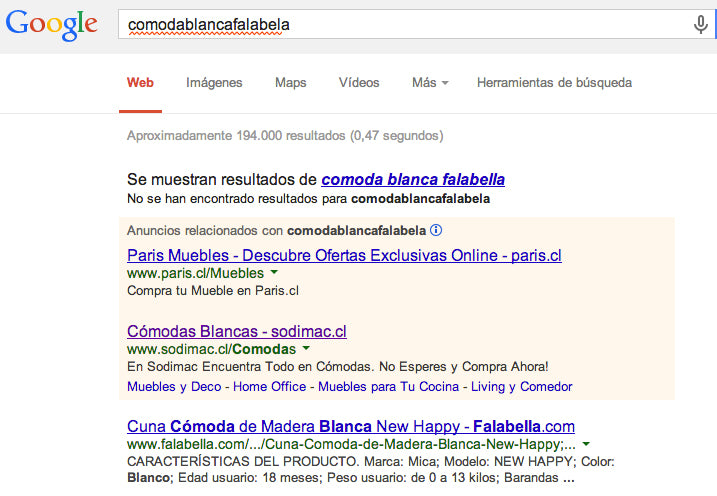 Google search results image